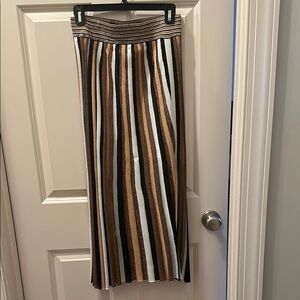 Striped Brown and Black Women's Skirt